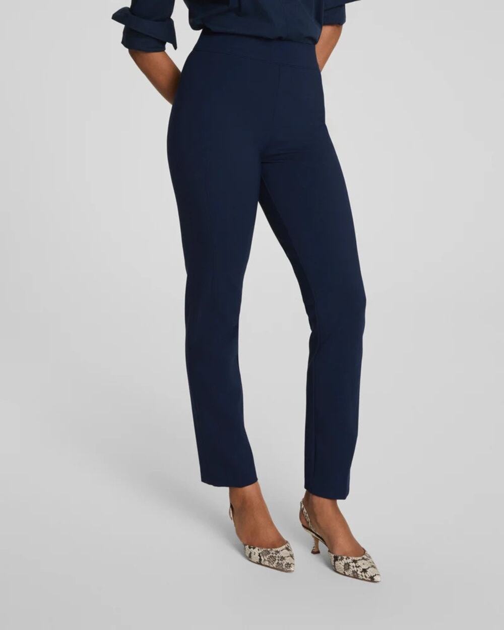 Spanx Navy Slim Straight Ponte Pant